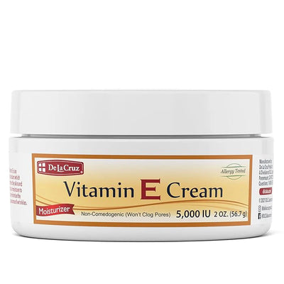 De La Cruz Vitamin E Moisturizer Cream 5,000 IU 2oz Jar