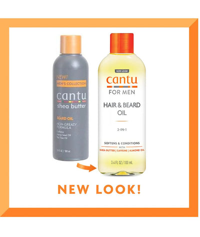 Cantu For Men Hair & Beard Oil 2-in-1 3.4oz