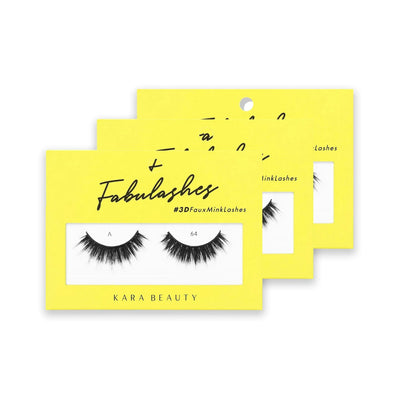 A64 FABULASHES 3D Faux Mink Lashes - MeStore - Kara Beauty