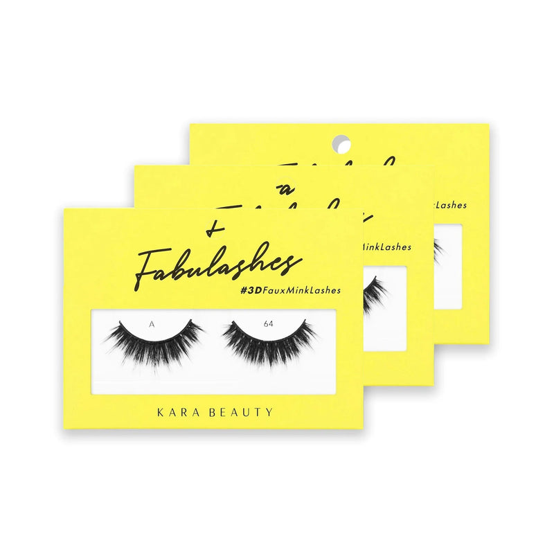 A64 FABULASHES 3D Faux Mink Lashes - MeStore - Kara Beauty