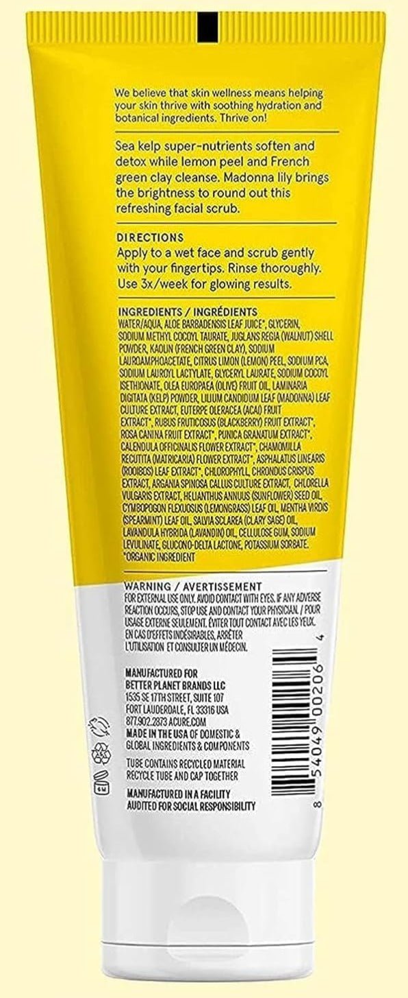 Acure Brightening Facial Scrub 118 Ml - MeStore - Acure