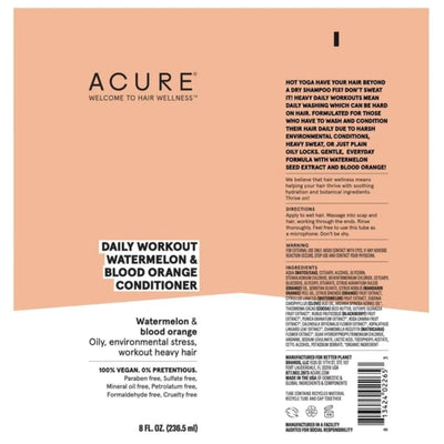 Acure Daily Workout Watermelon and Blood Orange Conditioner, 8 oz - MeStore - Acure