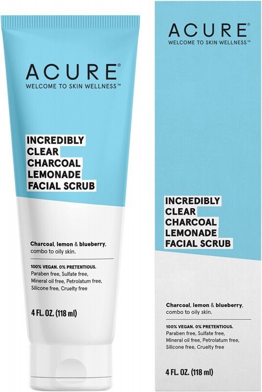 Acure Incredibly Clear Charcoal Lemonade Facial Scrub - 118 ml - MeStore - Acure