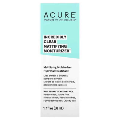 Acure Incredibly Clear Mattifying Moisturizer - 50 ml - MeStore - Acure