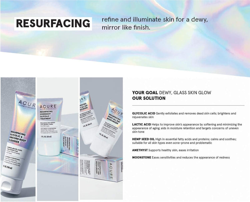 Acure Resurfacing Glycolic & Unicorn Root Cleanser - MeStore - Acure