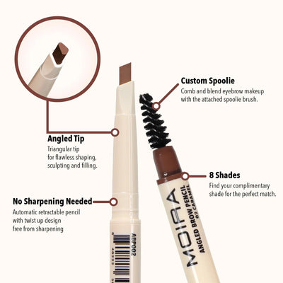 Angled Brow Pencil (002, Caramel) - MeStore - Moira Beauty