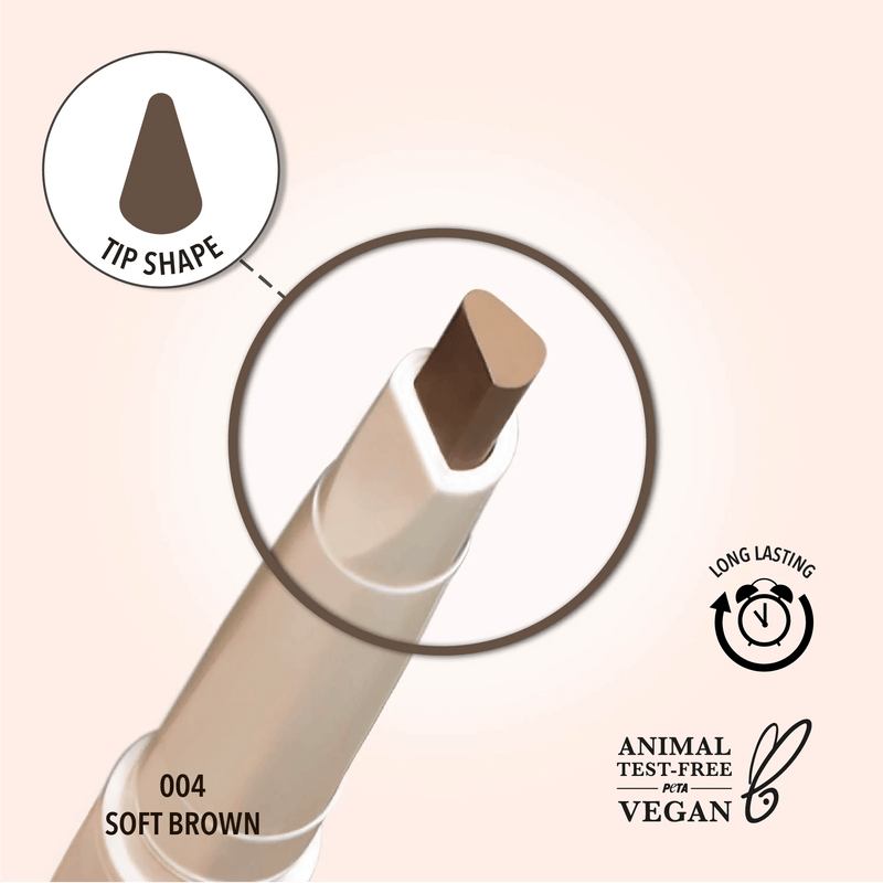 Angled Brow Pencil (004, Soft Brown) - MeStore - Moira Beauty