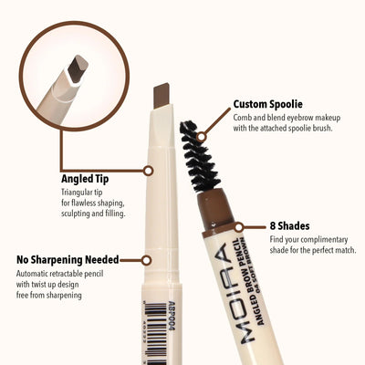 Angled Brow Pencil (004, Soft Brown) - MeStore - Moira Beauty