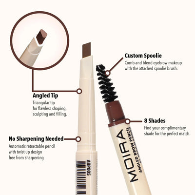 Angled Brow Pencil (005, Medium Brown) - MeStore - Moira Beauty