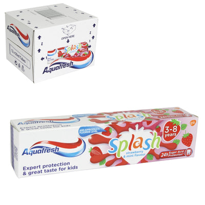 Aquafresh Kids Splash Strawberry 50Ml 3 - 8 Years - MeStore - Aquafresh