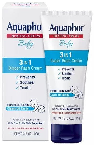 Aquaphor Baby 3 in 1 Diaper Rash Cream - 3.5 oz - MeStore - Aquaphor