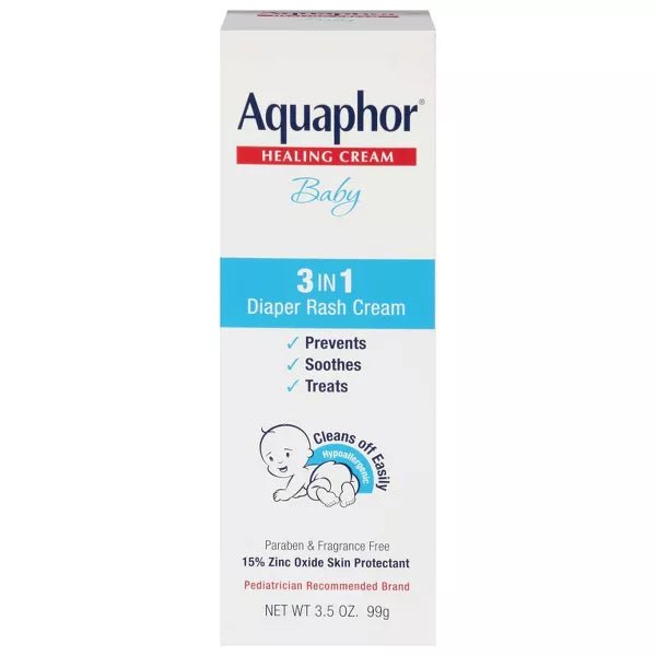 Aquaphor Baby 3 in 1 Diaper Rash Cream - 3.5 oz - MeStore - Aquaphor