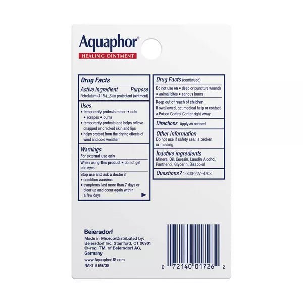 Aquaphor Healing Ointment Mini Jar - Carded - 0.25 oz - MeStore - Aquaphor