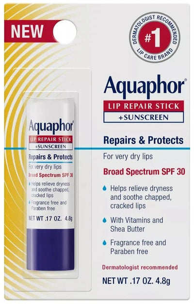 Aquaphor Lip Repair & Protect SPF 30 Stick Blister Card 0.17 oz - MeStore - Aquaphor