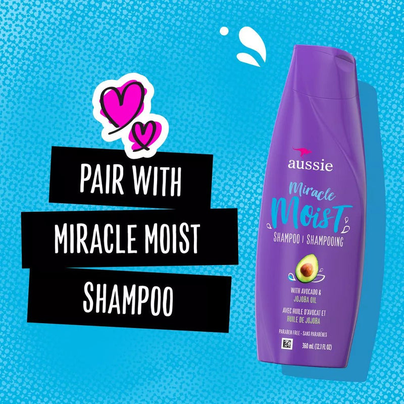 Aussie Miracle Moist Conditioner 12.1 Ounce With Avocado & Jojoba Oil (360ml) - MeStore - Aussie