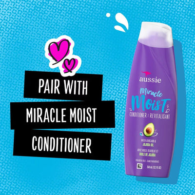 Aussie Miracle Moist Shampoo 12.1 Ounce With Avocado & Jojoba Oil (360ml) - MeStore - Aussie