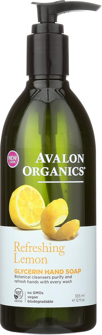 Avalon Organics, Glycerin Hand Soap, Refreshing Lemon, 12 fl oz - MeStore - Avalon Organics