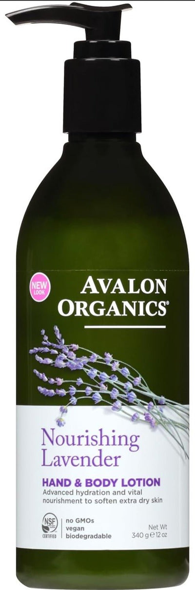 Avalon Organics Hand & Body Lotion, Nourishing Lavender, 12 Oz - MeStore - Avalon Organics