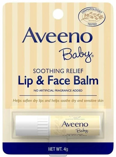 Aveeno Baby Soothing Relief Lip & Face Balm 4g - MeStore - Aveeno