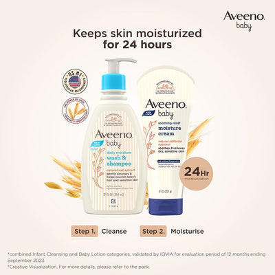 Aveeno Baby Soothing Relief Moisture Cream 140g - MeStore - Aveeno