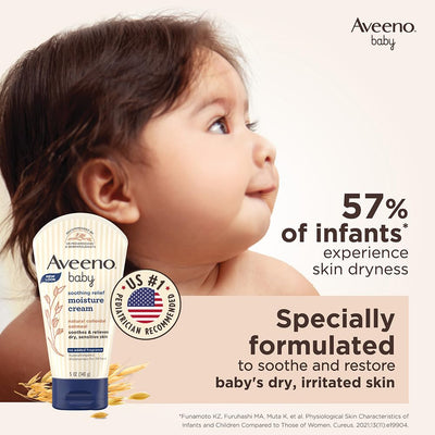 Aveeno Baby Soothing Relief Moisture Cream 140g - MeStore - Aveeno