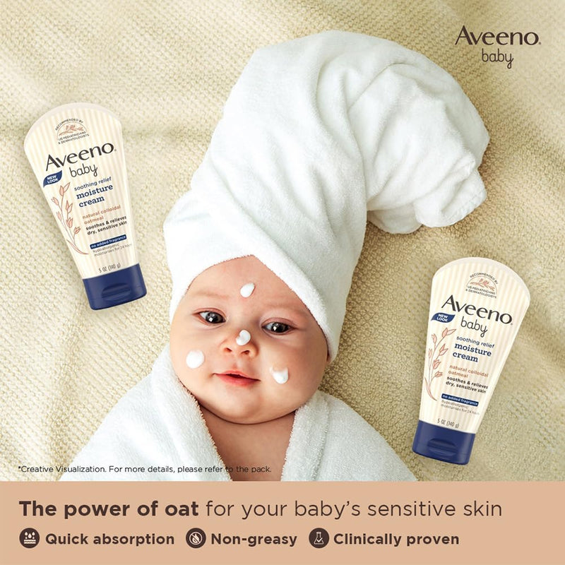 Aveeno Baby Soothing Relief Moisture Cream 140g - MeStore - Aveeno