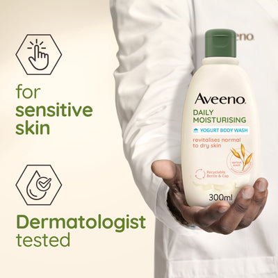 Aveeno Body Wash Daily Moisturising Apricot And Honey 300ml - MeStore - Aveeno