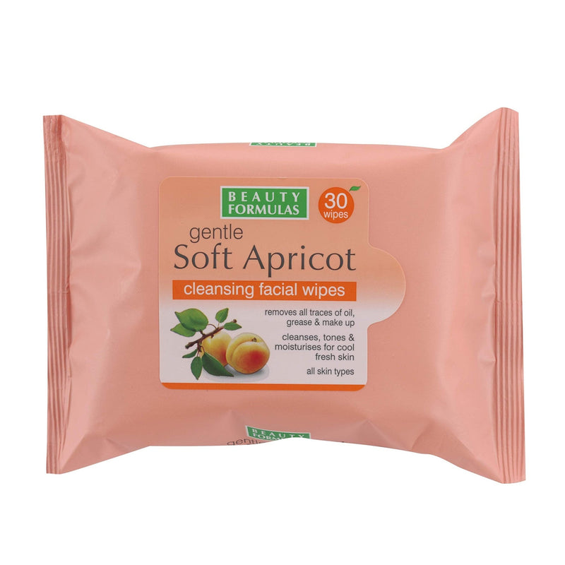 Beauty Formulas Apricot Extract Facial Wipes 30&