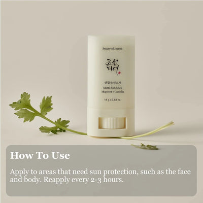 Beauty of Joseon - Matte Sun Stick : Mugwort+Camelia (SPF 50+ PA++++) - MeStore - Beauty of Joseon