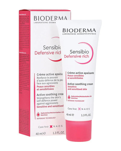 Bioderma Sensibio Defensive Rich Active soothing moisturising cream for Sensitive skin 40ml - MeStore - BioDerma