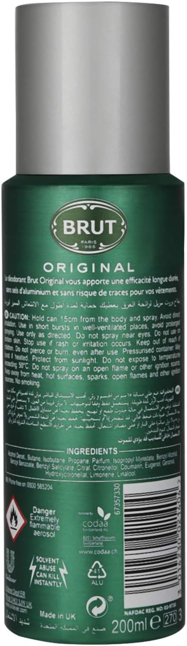 Brut Deo Spray 200Ml Original - MeStore - Brut