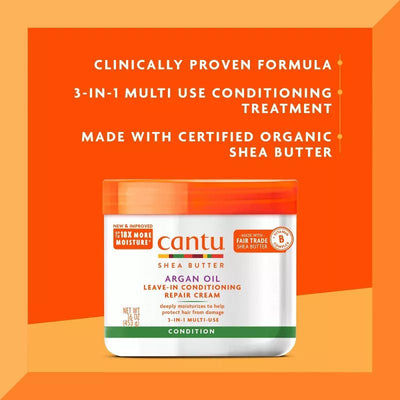 Cantu Argan Oil Leave - in Condition Cream 16oz - MeStore - Cantu