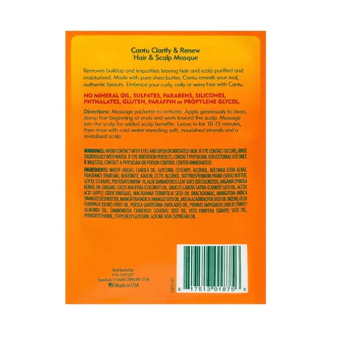 Cantu Shea Butter Clarify & Renew Hair & Scalp Masque 42gr - MeStore - Cantu