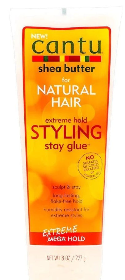 Cantu Shea Butter For Natural Hair Styling Stay Glue Gel Extreme Hold 8oz - MeStore - Cantu