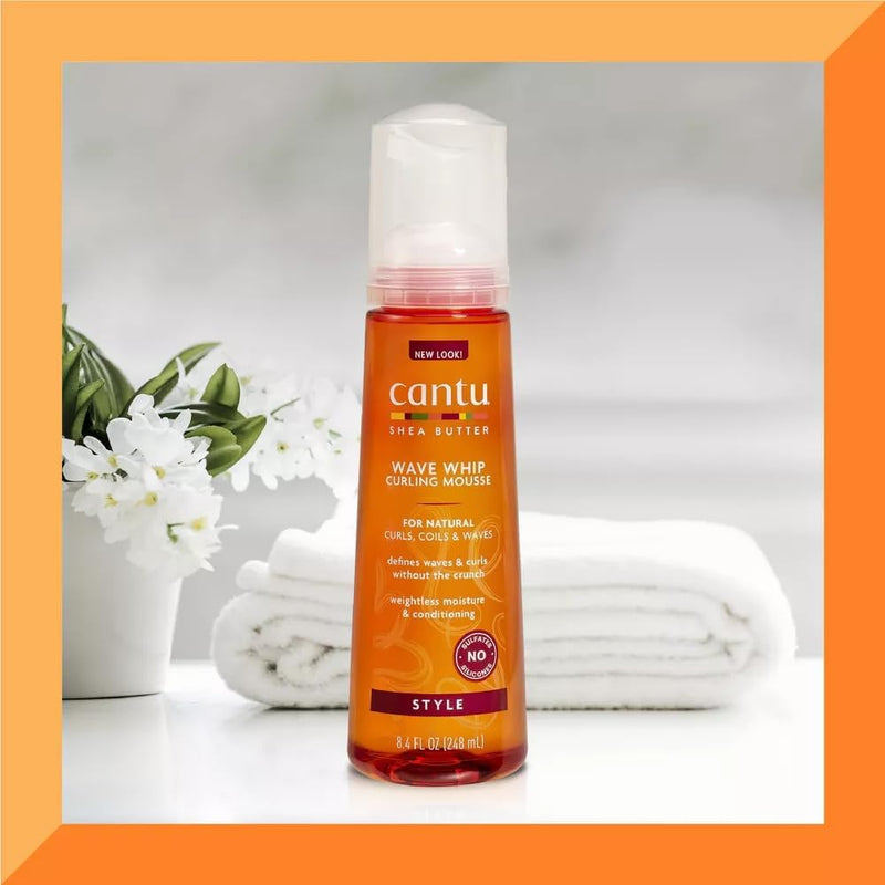 Cantu Shea Butter Wave Whip Curling Mousse 8.4oz - MeStore - Cantu