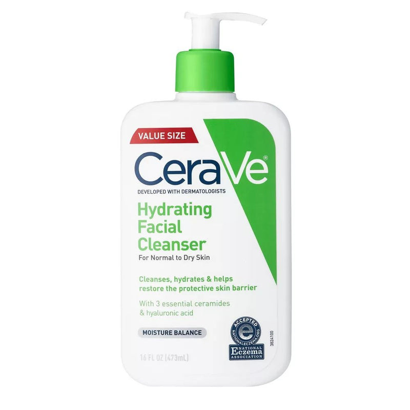 Cerave Face Wash, Hydrating Facial Cleanser for Normal to Dry Skin 16oz - MeStore - Cerave