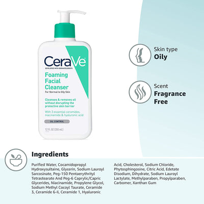 Cerave Foaming Cleanser 12oz - MeStore - Cerave