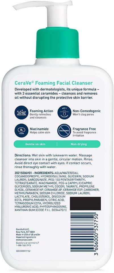 Cerave Foaming Cleanser 12oz - MeStore - Cerave