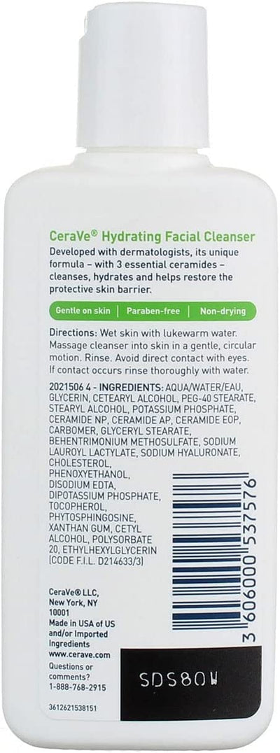 CeraVe Hydrating Facial Cleanser, 3 Fl. Oz - MeStore - Cerave