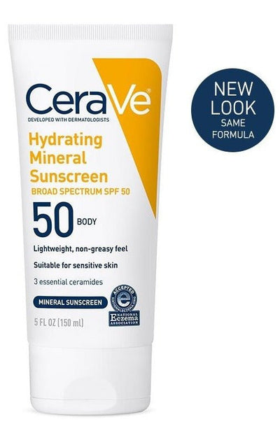 Cerave Hydrating Mineral Sunscreen Spf 50 Body 5Oz - MeStore - Cerave