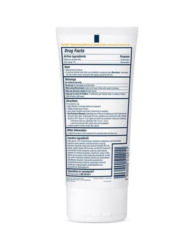 Cerave Hydrating Mineral Sunscreen Spf 50 Body 5Oz - MeStore - Cerave