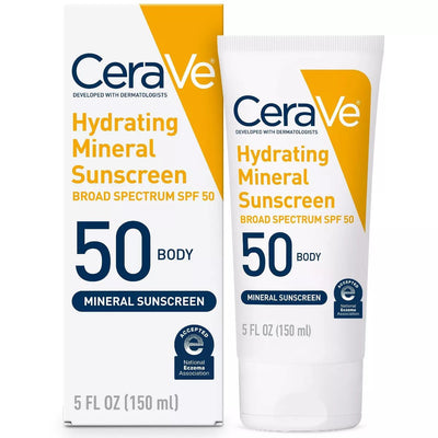 Cerave Hydrating Mineral Sunscreen Spf 50 Body 5Oz - MeStore - Cerave