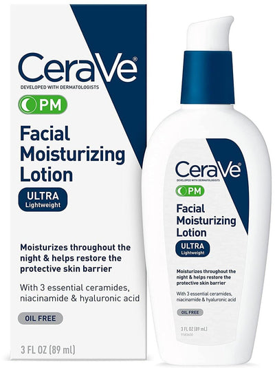 Cerave Pm Facial Moisturizing Lotion, 3 Fl Oz (89 Ml) - MeStore - Cerave