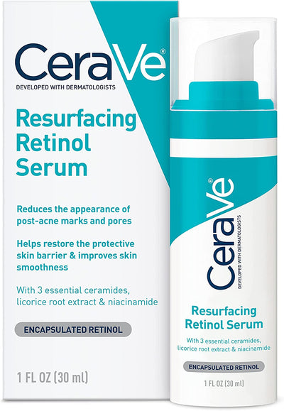 CeraVe Retinol Serum for Post - Acne Marks and Skin Texture, Pore Refining, 1 Oz - MeStore - Cerave