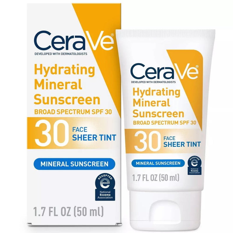 Cerave Tinted Sunscreen with SPF 30 | Hydrating Mineral 1.7 Fl Oz (Pack of 1) - MeStore - Cerave