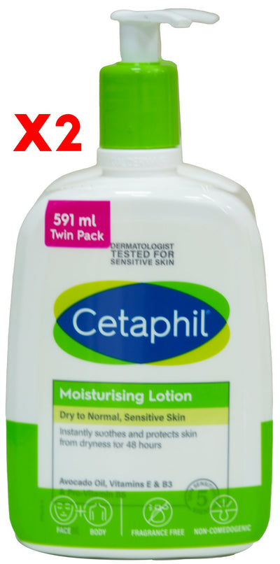 Cetaphil Moisturising Lotion(Green) 591ml x 2 - MeStore - Cetaphil