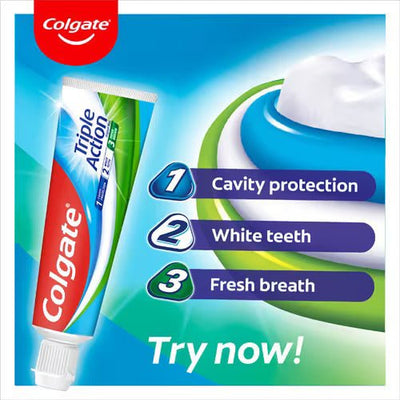 Colgate Triple Action Toothpaste 100Ml Import - MeStore - Colgate