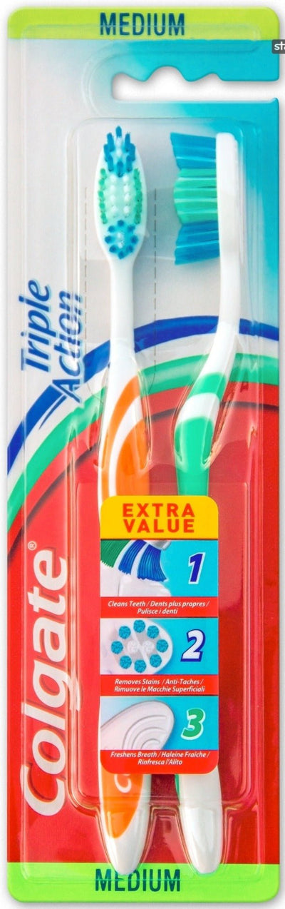 Colgate Triple Action Twin Toothbrush - MeStore - Colgate