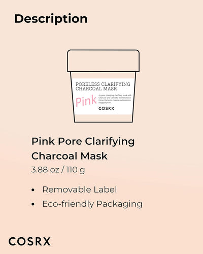 COSRX Poreless Clarifying Charcoal Mask - Pink - 110g - MeStore - COSRX