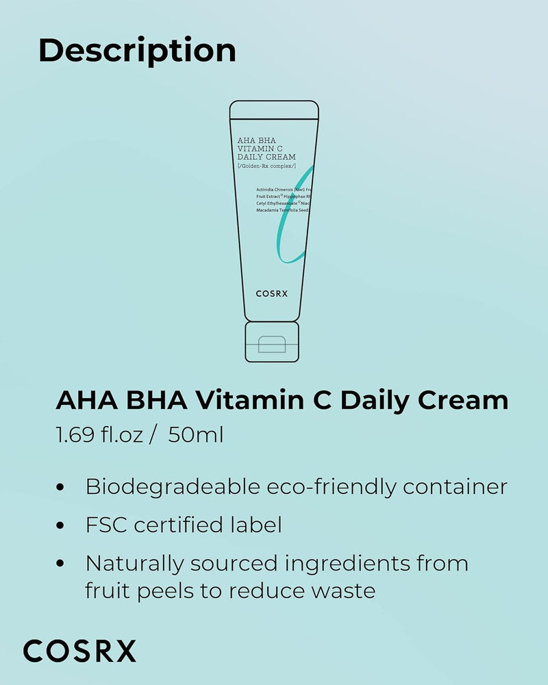 COSRX Refresh AHA BHA VITAMIN C Daily Cream - 50mL - MeStore - COSRX